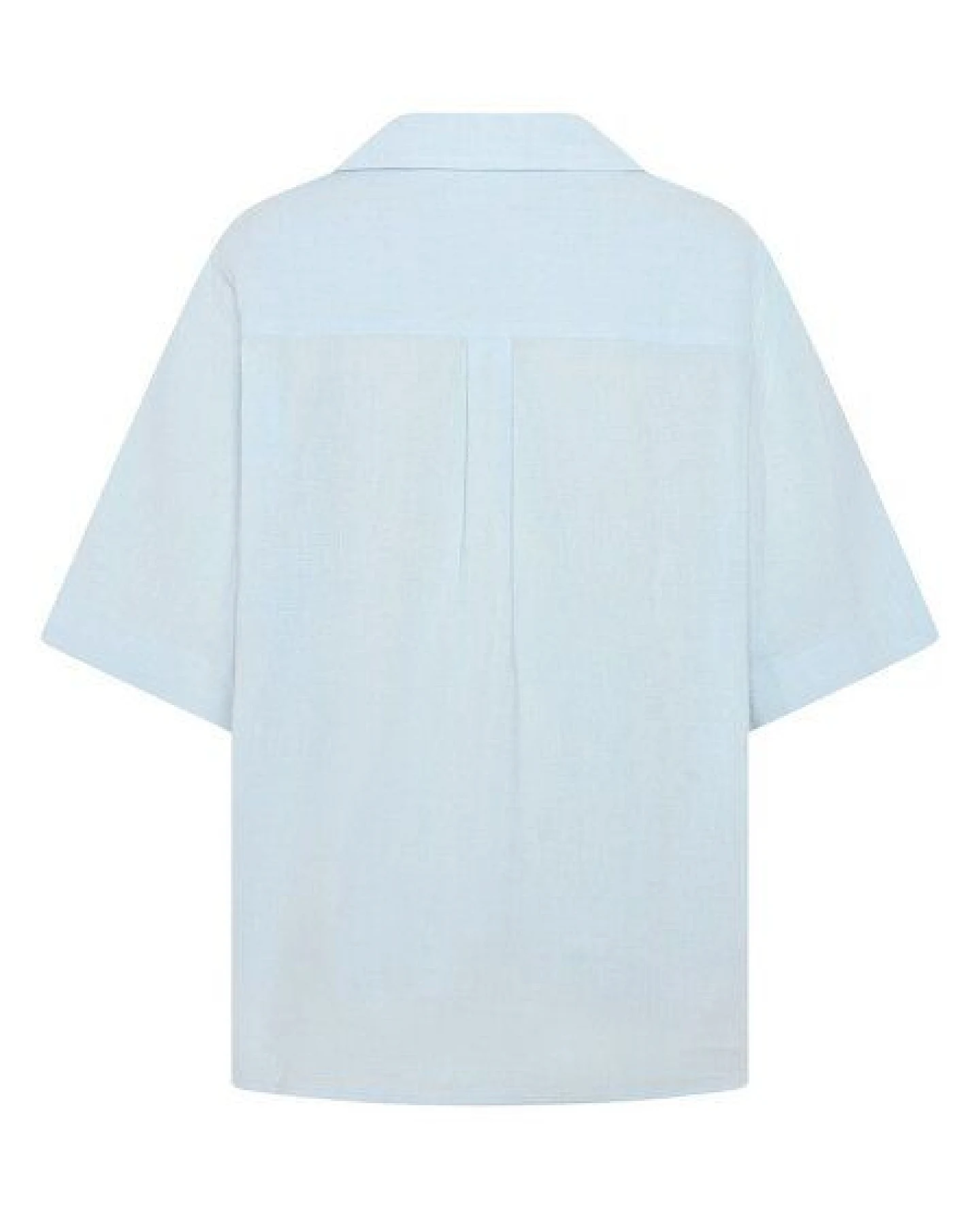 KnowledgeCotton Apparel Lockere kurzarm Hemdbluse mit Struktur aus Bio-Baumwolle – Ansicht 3