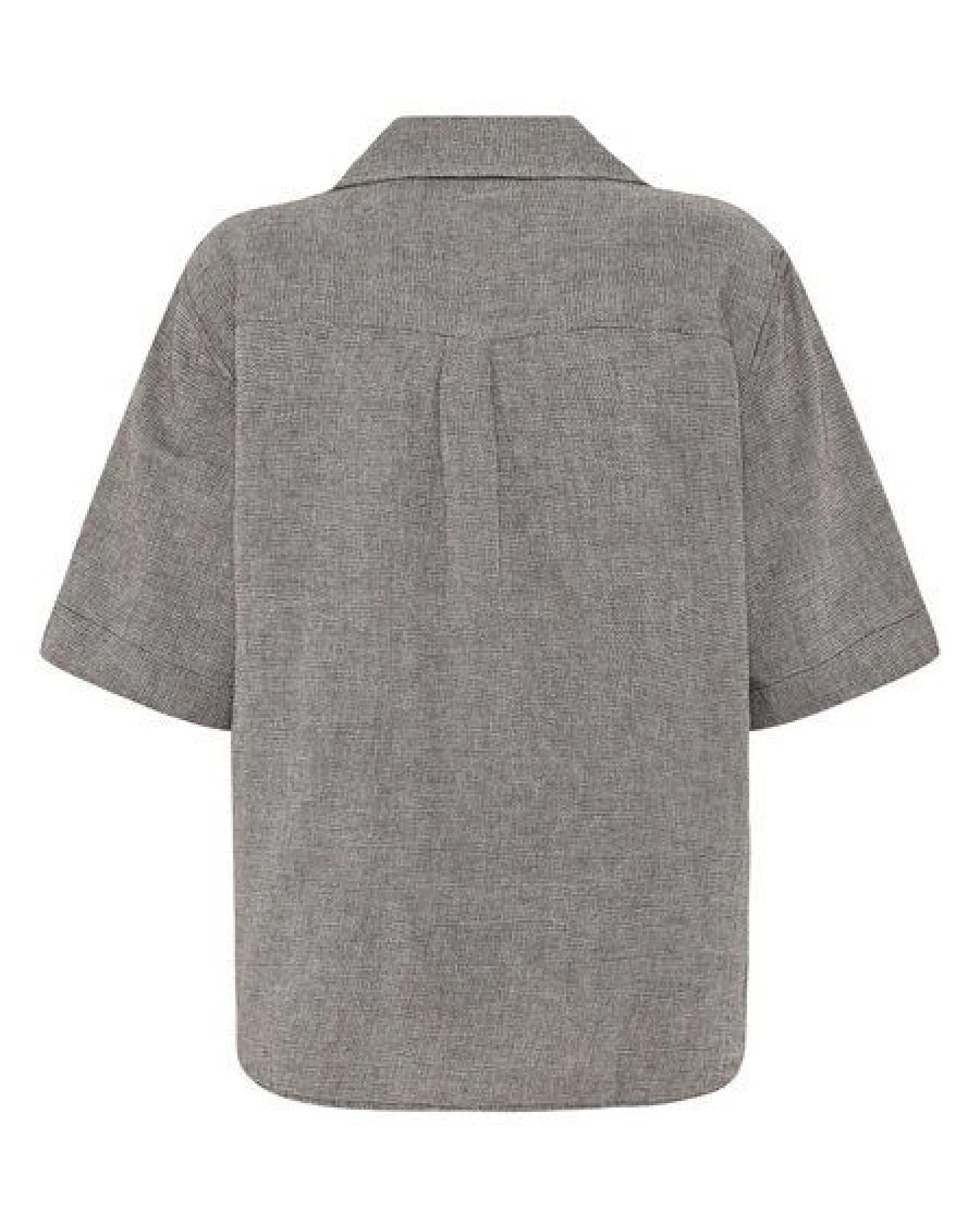 KnowledgeCotton Apparel Lockere kurzarm Hemdbluse mit Struktur aus Bio-Baumwolle – Ansicht 3