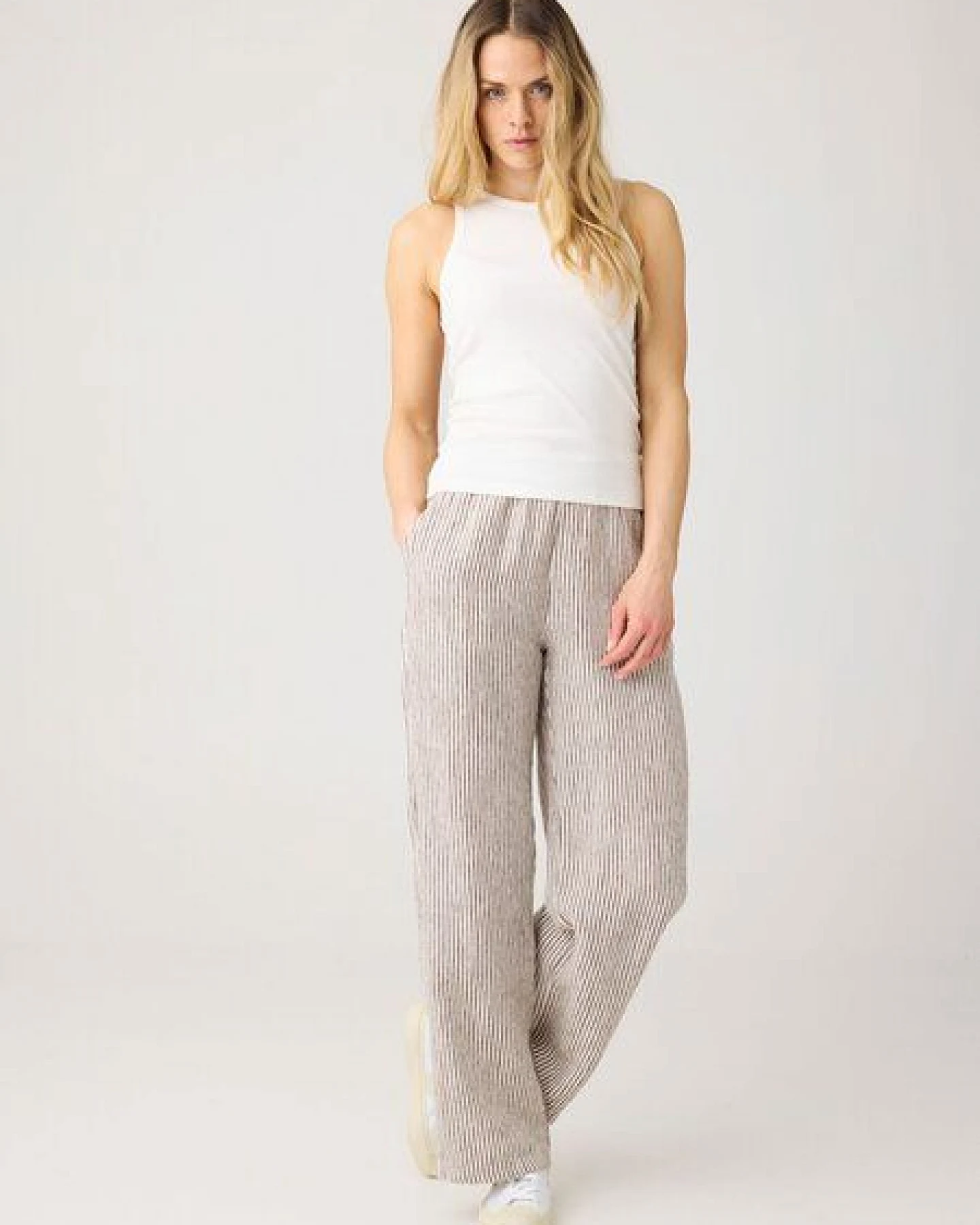 KnowledgeCotton Apparel Weite Hose POSEY aus Leinen – Ansicht 2