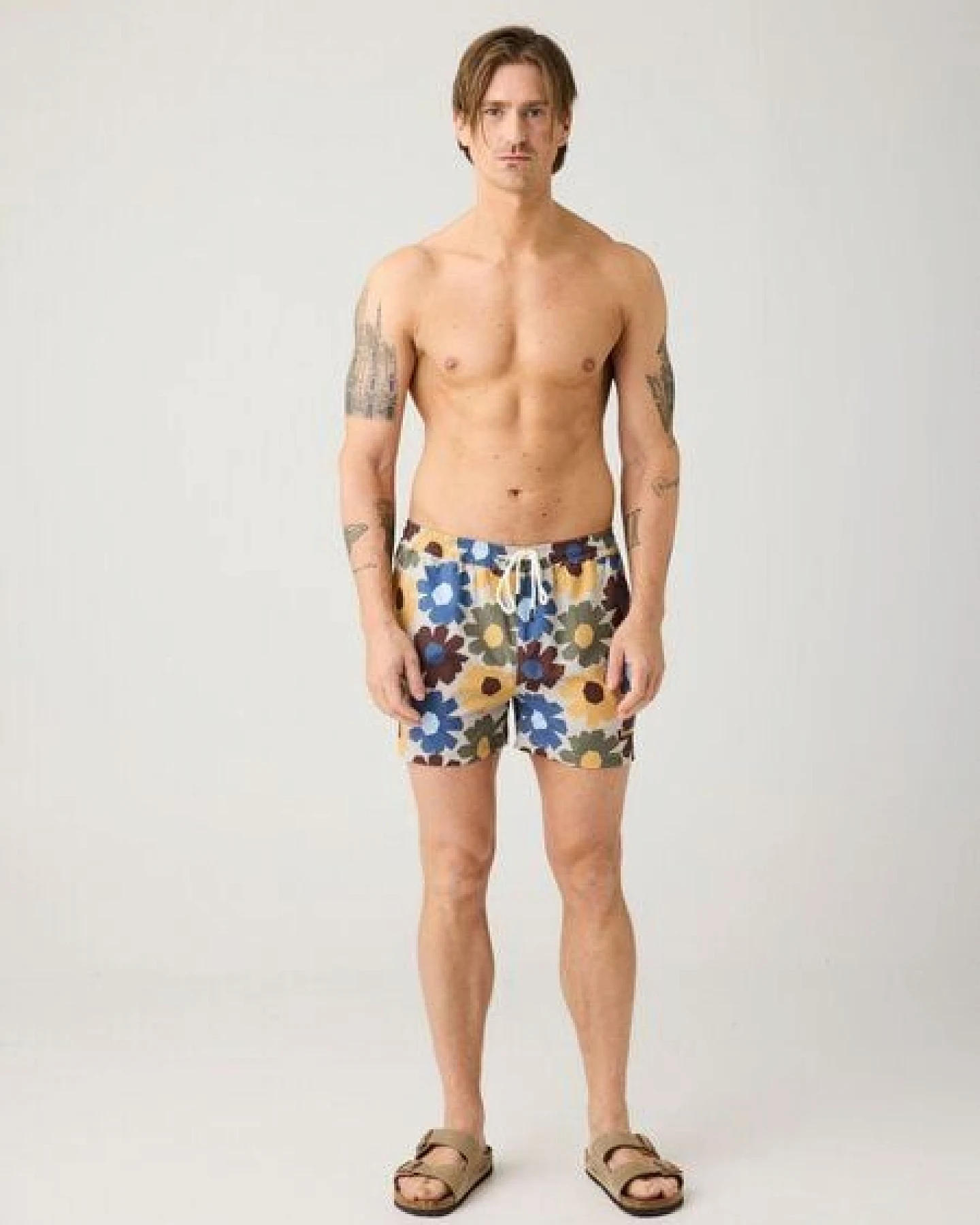 KnowledgeCotton Apparel Mittellange Badehose mit Prints aus recyceltem Polyester – Ansicht 4