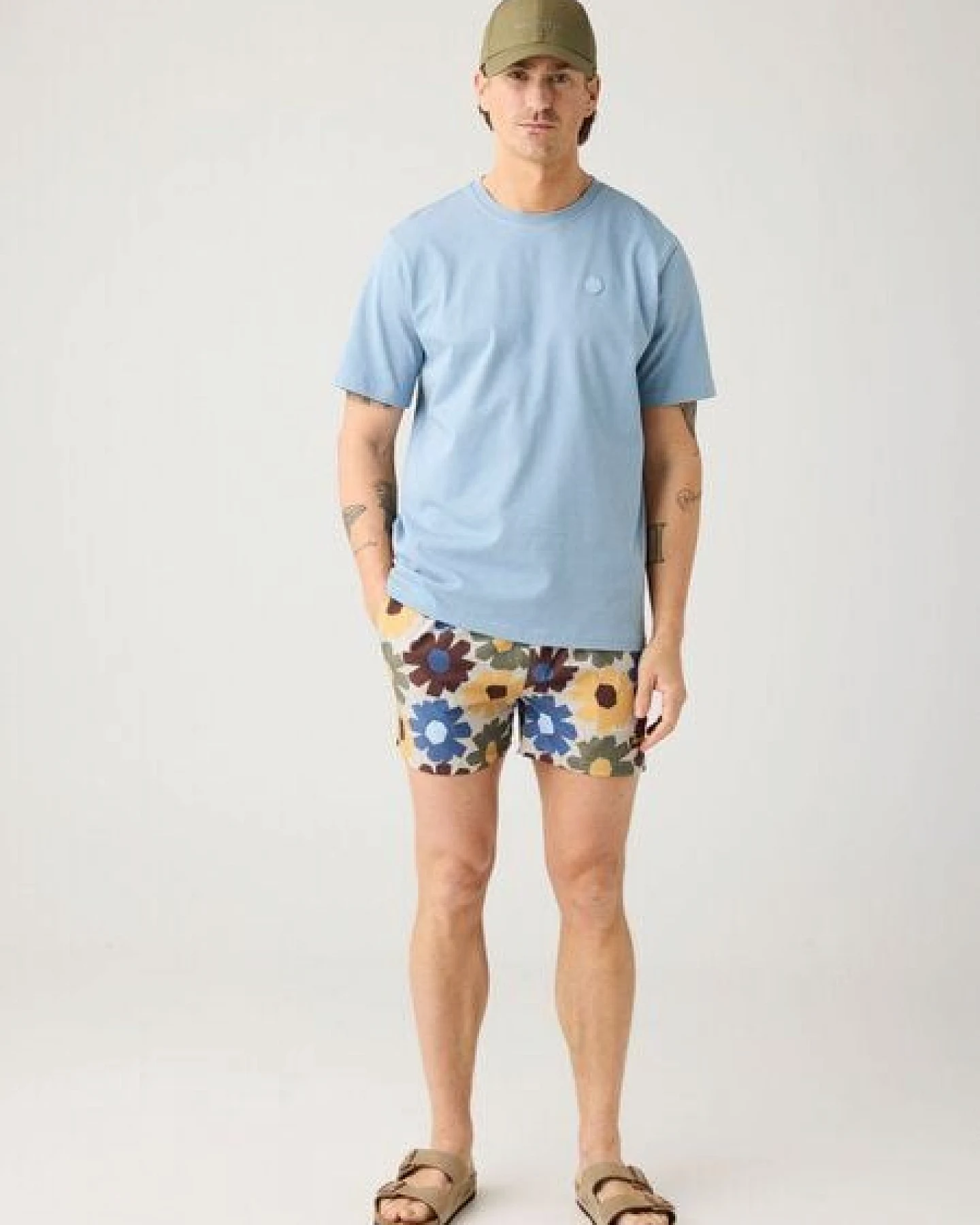 KnowledgeCotton Apparel Mittellange Badehose mit Prints aus recyceltem Polyester – Ansicht 3