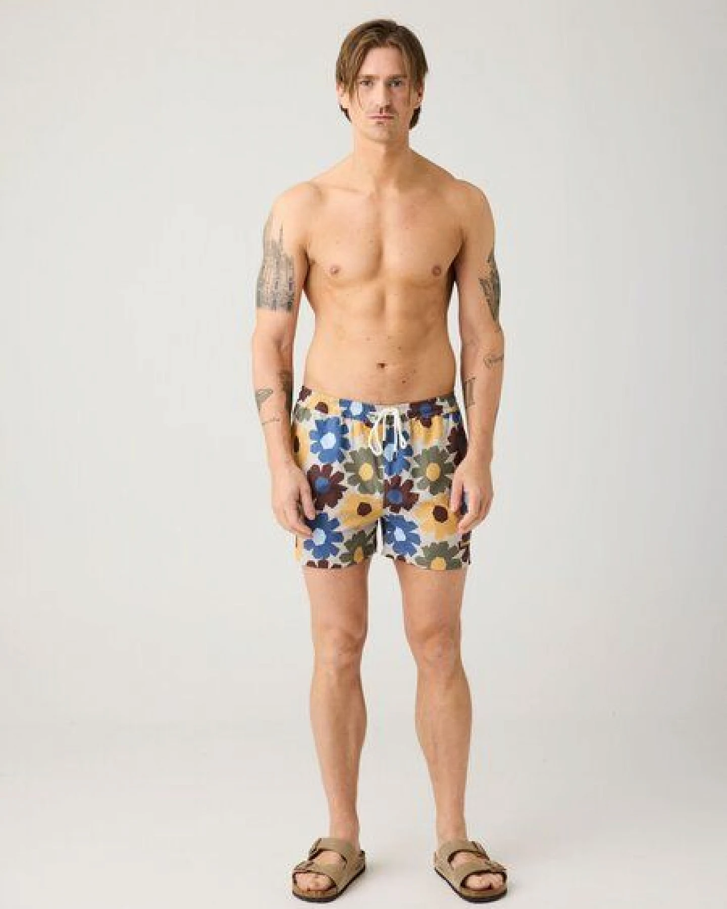 KnowledgeCotton Apparel Mittellange Badehose mit Prints aus recyceltem Polyester – Ansicht 2