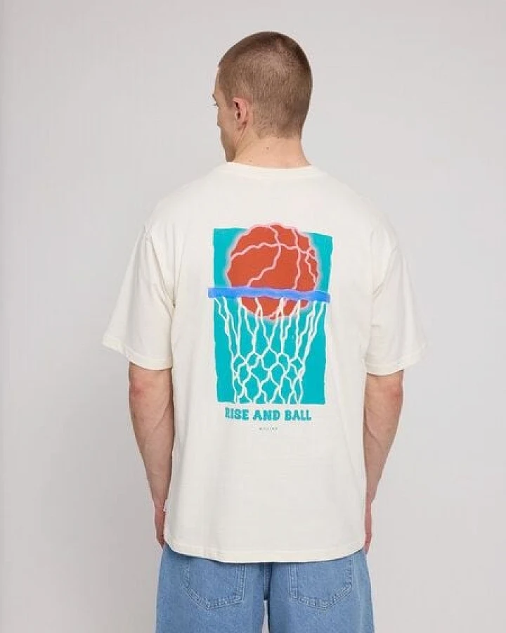 Mazine T-Shirt mit Backprint in fester Haptik