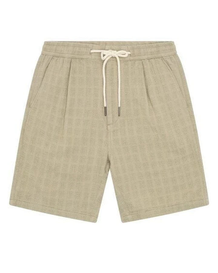 KnowledgeCotton Apparel Lockere Shorts FIG mit Strucktur aus Bio-Baumwolle