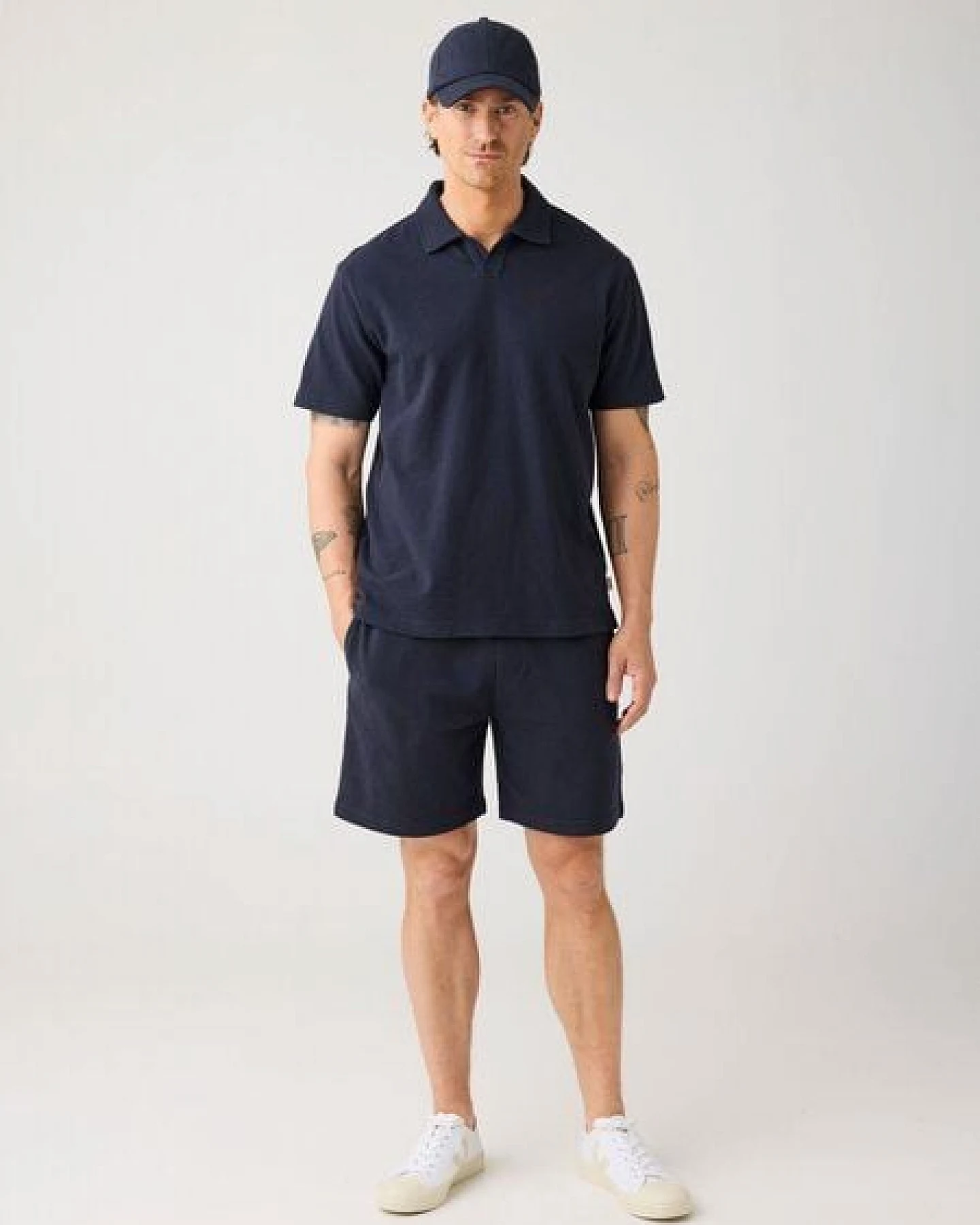 KnowledgeCotton Apparel Lockere Bouclé-Shorts FIG aus Bio-Baumwolle – Ansicht 2