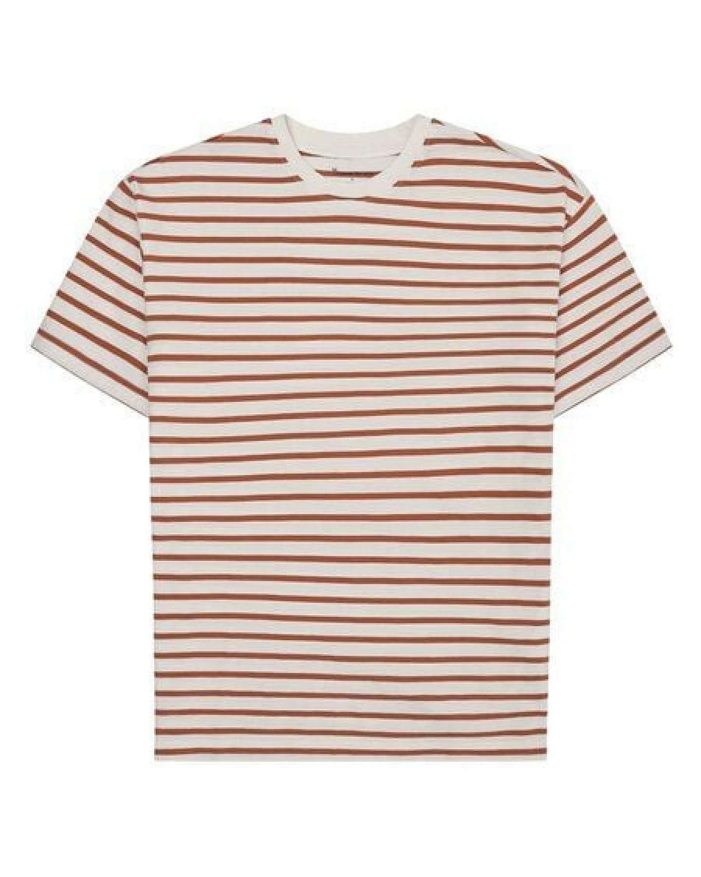 KnowledgeCotton Apparel Lockeres gestreiftes T-Shirt aus Bio-Baumwolle – Ansicht 4