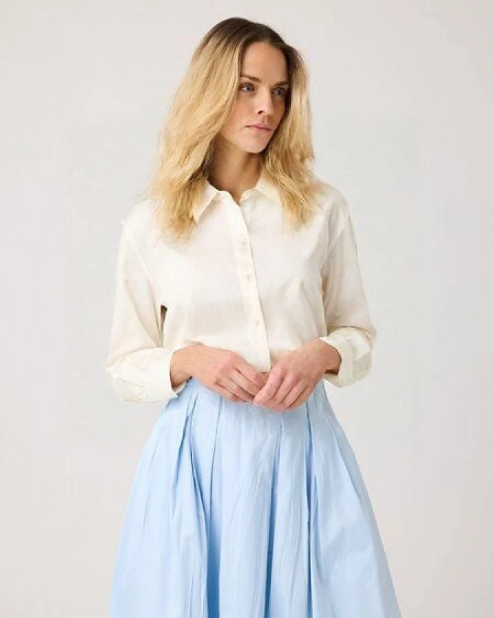KnowledgeCotton Apparel Lockere Bluse DEW aus Bio-Baumwolle