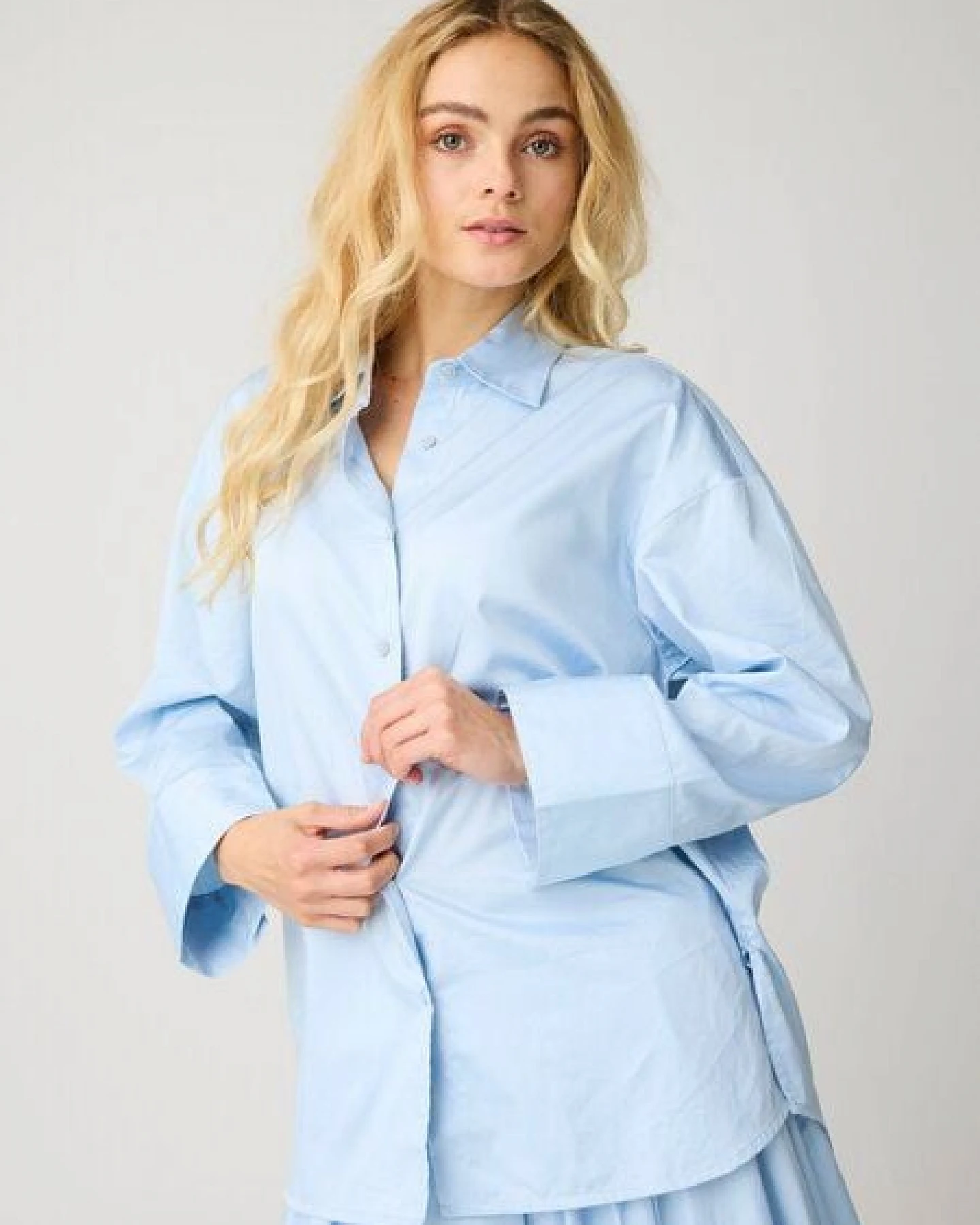 KnowledgeCotton Apparel Lockere Bluse DEW aus Bio-Baumwolle – Ansicht 4