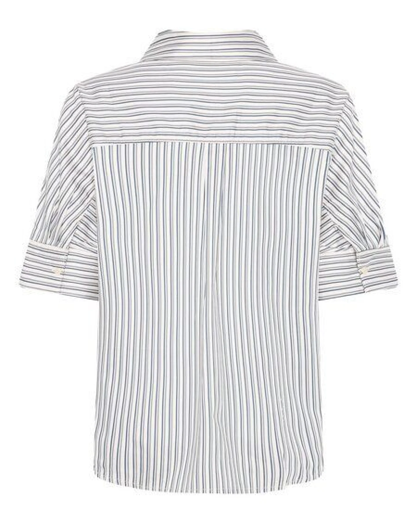 KnowledgeCotton Apparel Satinbluse mit kurzen Ärmeln ISLET aus Bio-Baumwolle – Ansicht 3