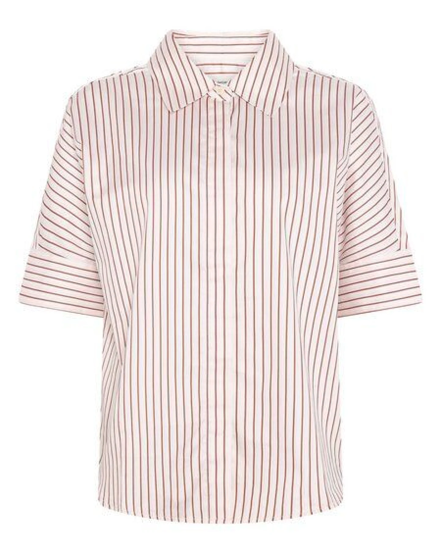 KnowledgeCotton Apparel Satinbluse mit kurzen Ärmeln ISLET aus Bio-Baumwolle – Ansicht 3