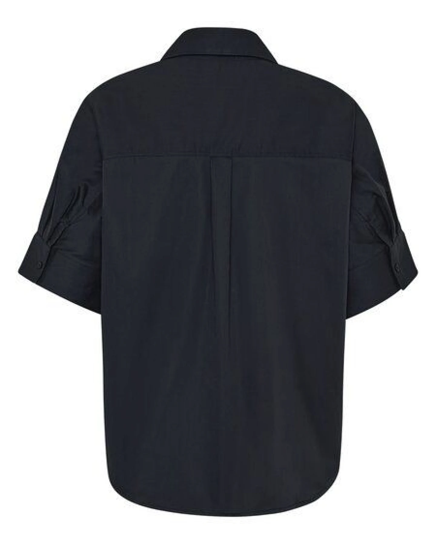 KnowledgeCotton Apparel Satinbluse mit kurzen Ärmeln ISLET aus Bio-Baumwolle – Ansicht 3