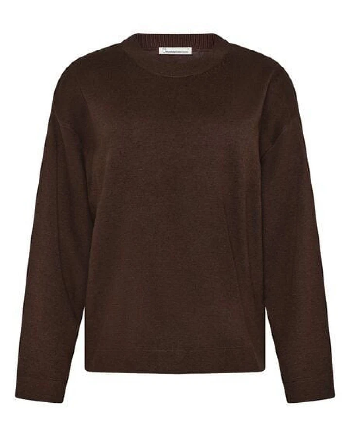 KnowledgeCotton Apparel Lockerer Pullover aus leichtem Bio-Baumwollmix