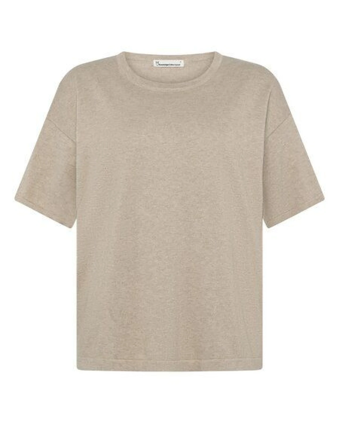 KnowledgeCotton Apparel Gestricktes lockeres T-Shirt mit Kaschmir – Ansicht 3
