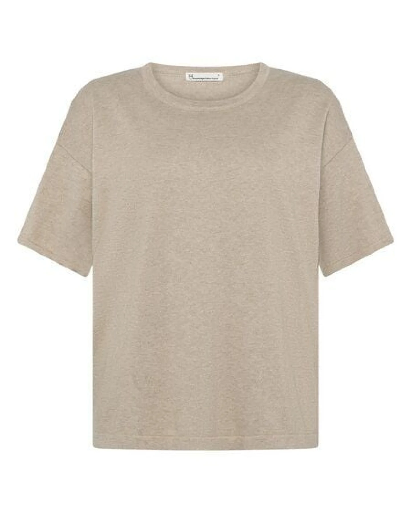 KnowledgeCotton Apparel Gestricktes lockeres T-Shirt mit Kaschmir – Ansicht 4