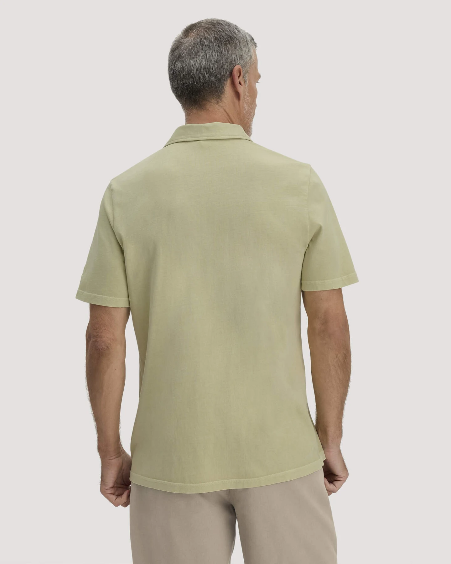 hessnatur Herren Jersey Polo Regular aus Bio-Baumwolle - grün - Größe 46 – Ansicht 3