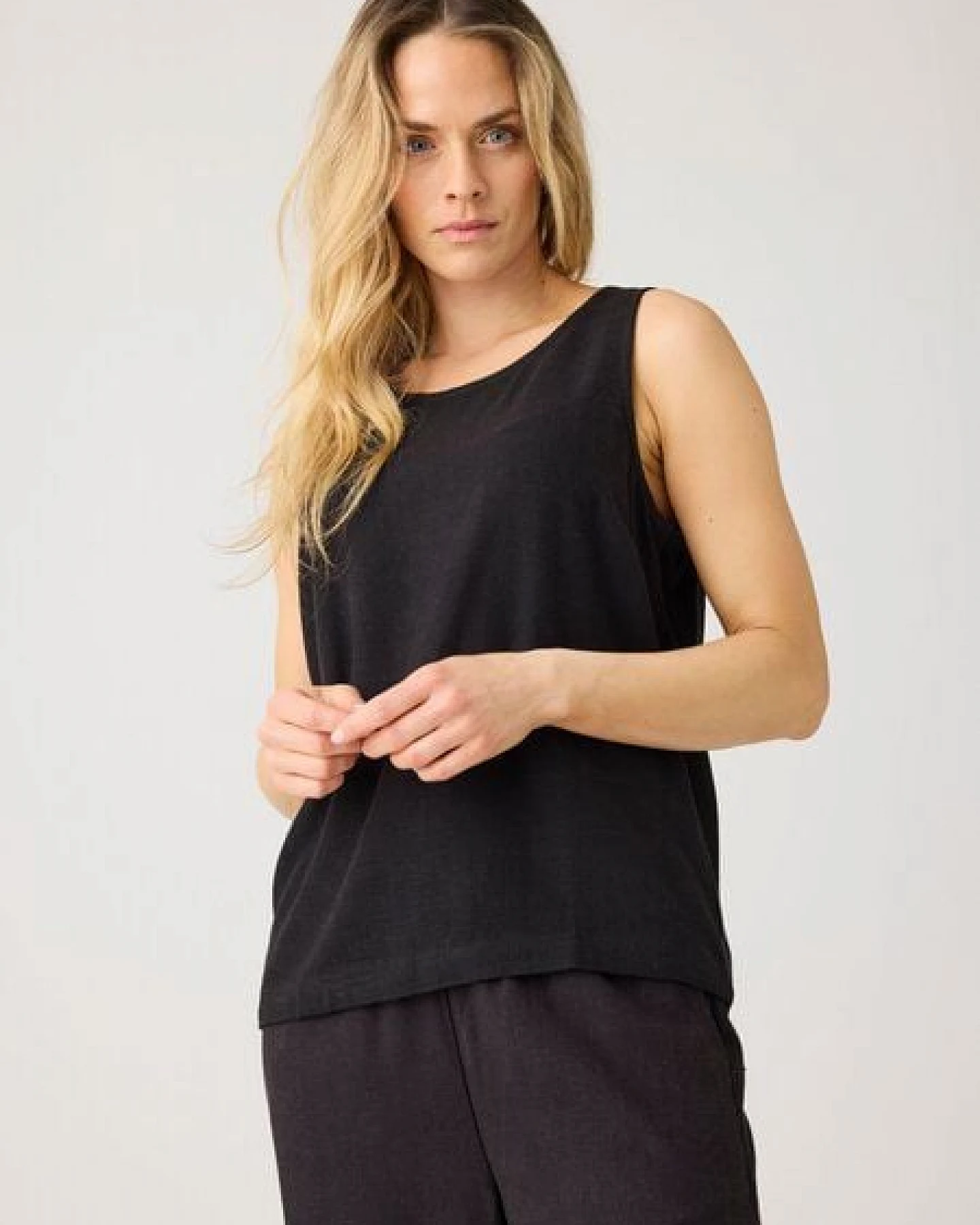 KnowledgeCotton Apparel Blusentop aus Ecovero und Bio-Leinen – Ansicht 2
