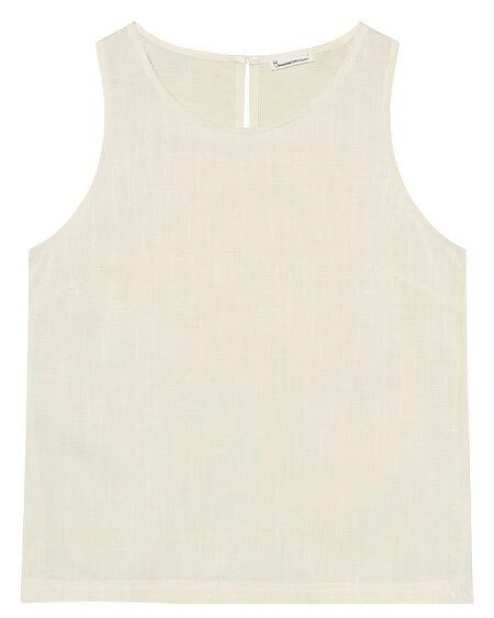 KnowledgeCotton Apparel Blusentop aus Ecovero und Bio-Leinen