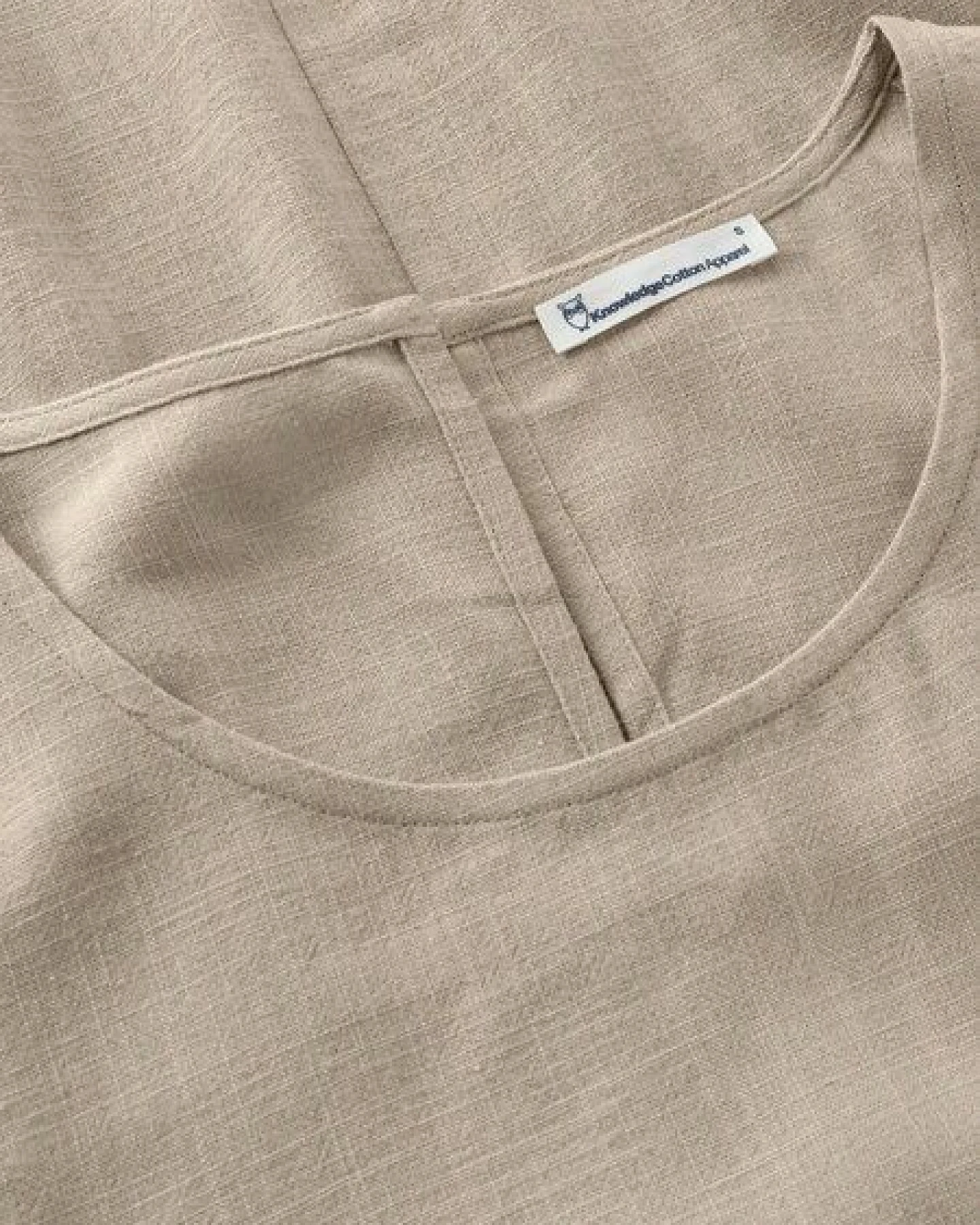 KnowledgeCotton Apparel Blusentop aus Ecovero und Bio-Leinen – Ansicht 3