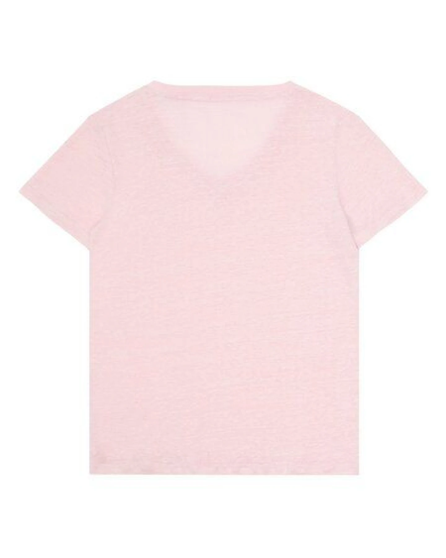 KnowledgeCotton Apparel T-Shirt mit V-Ausschnitt aus Bio-Leinen – Ansicht 3