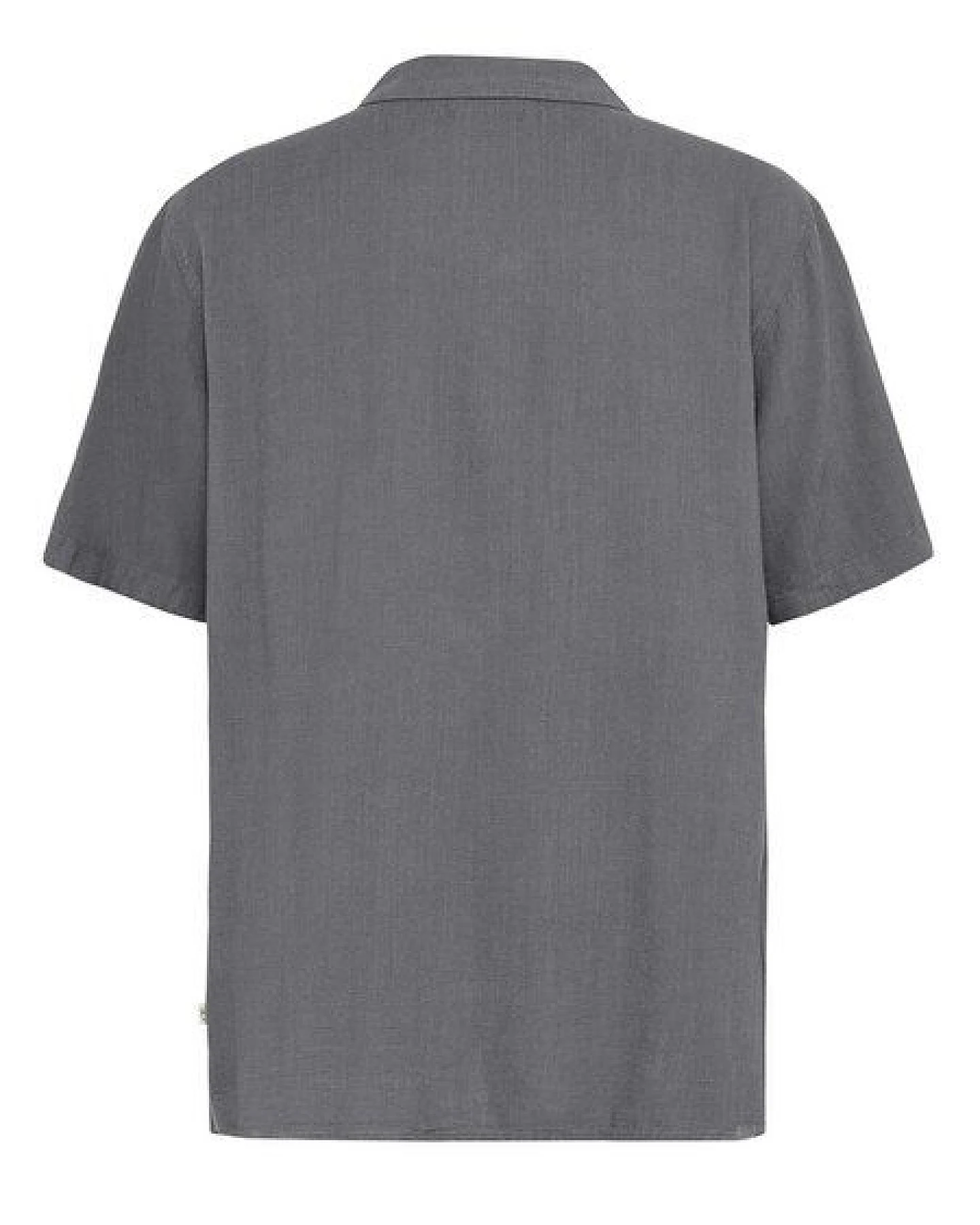 KnowledgeCotton Apparel Lockeres Kurzarmhemd MOSS aus Ecovero und Bio-Leinen – Ansicht 3