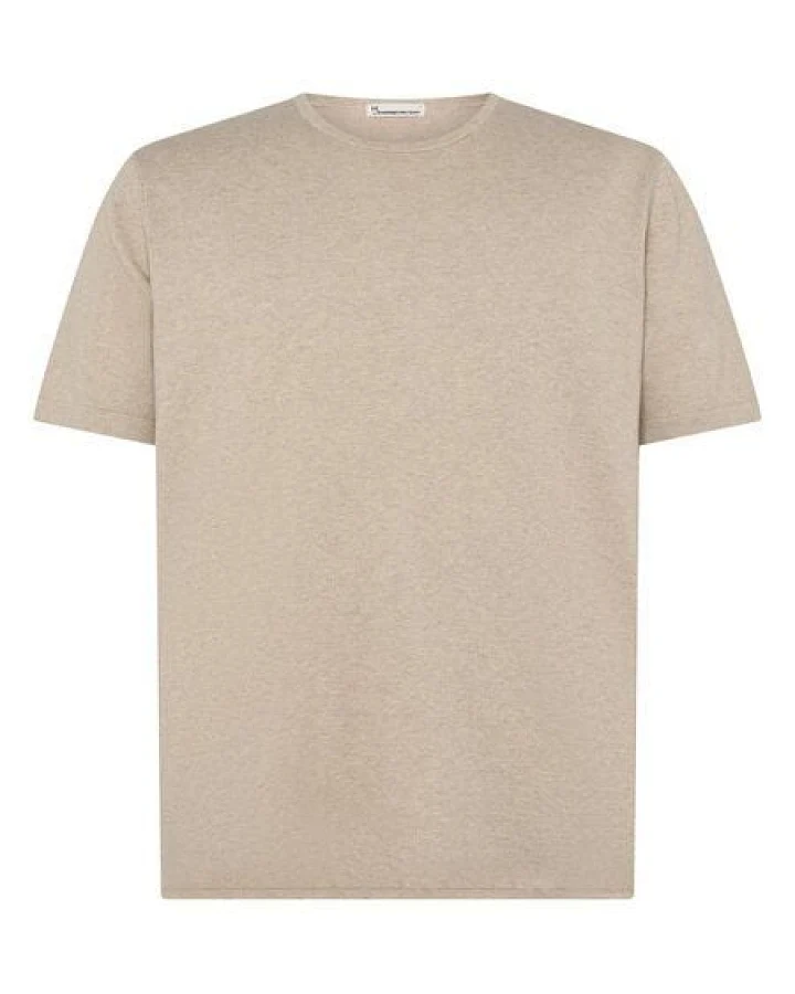 KnowledgeCotton Apparel Gestricktes T-Shirt aus Bio-Baumwolle und Kaschmir