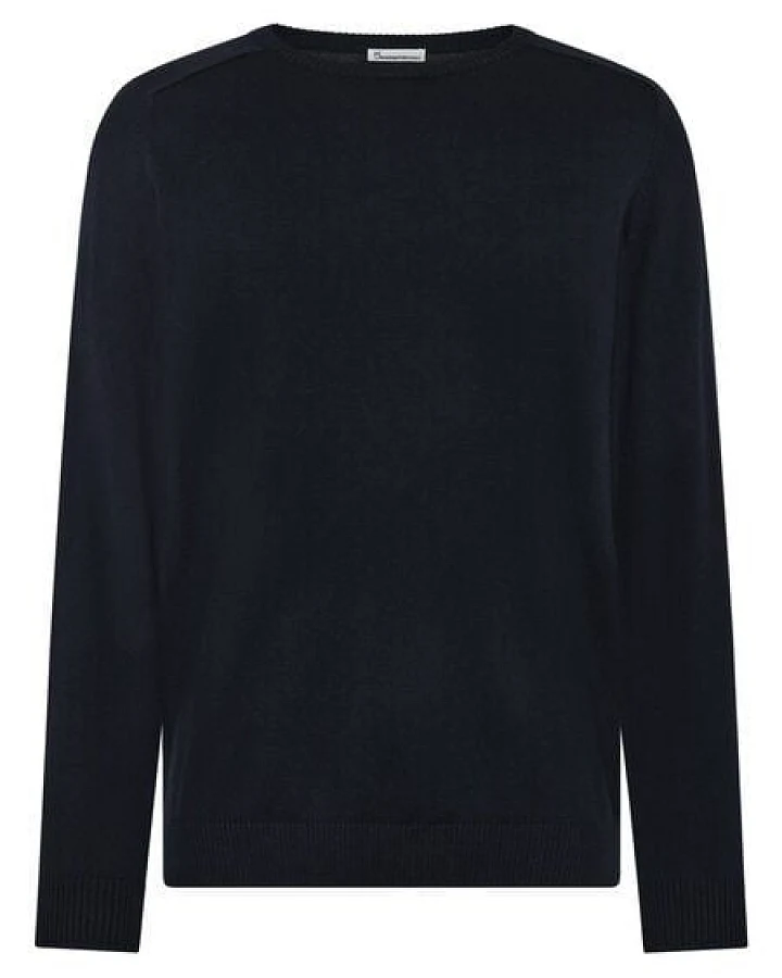 KnowledgeCotton Apparel Leichter Pullover mit Rundhalsausschnitt aus Bio-Baumwolle und Kaschmir