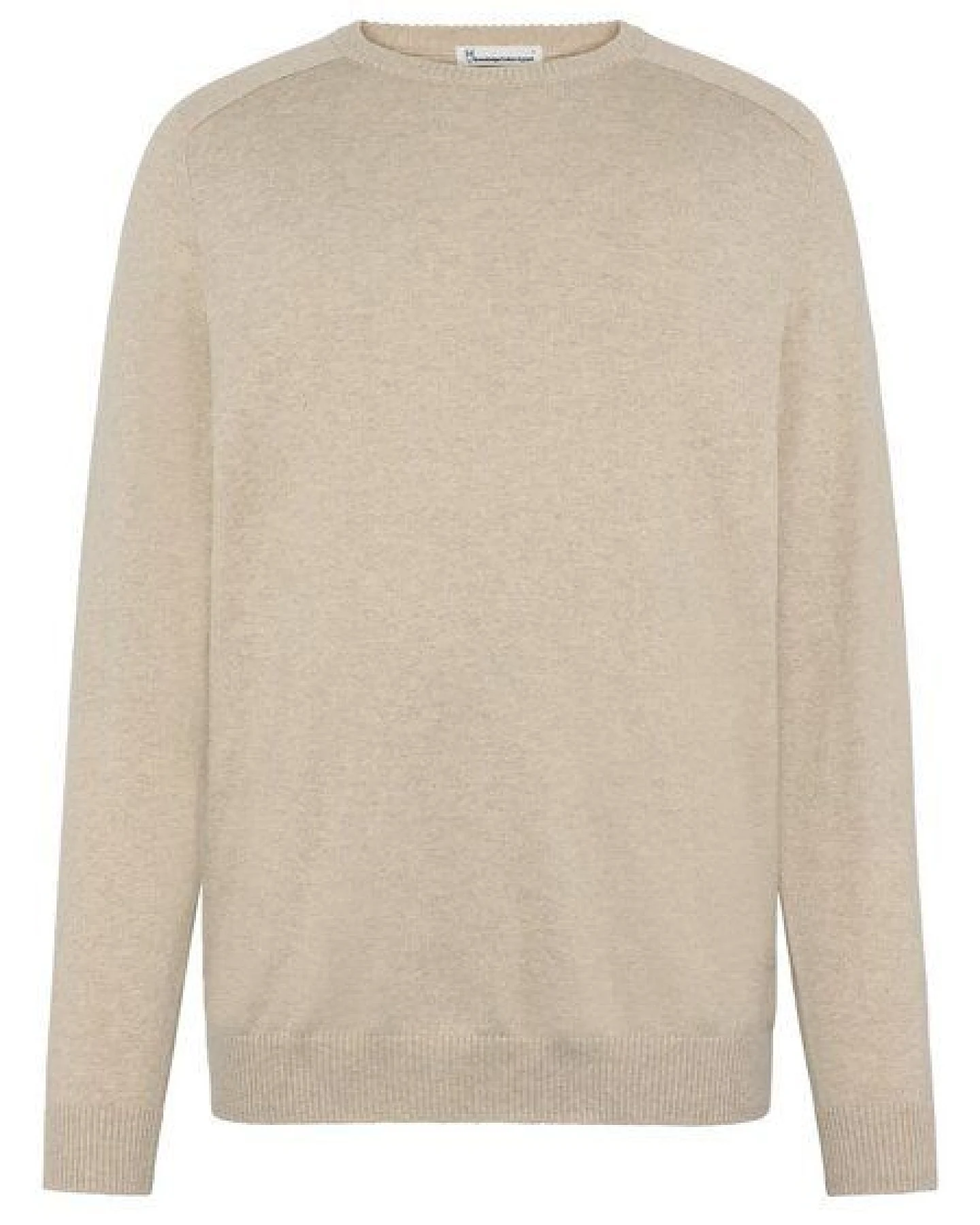 KnowledgeCotton Apparel Leichter Pullover mit Rundhalsausschnitt aus Bio-Baumwolle und Kaschmir – Ansicht 3