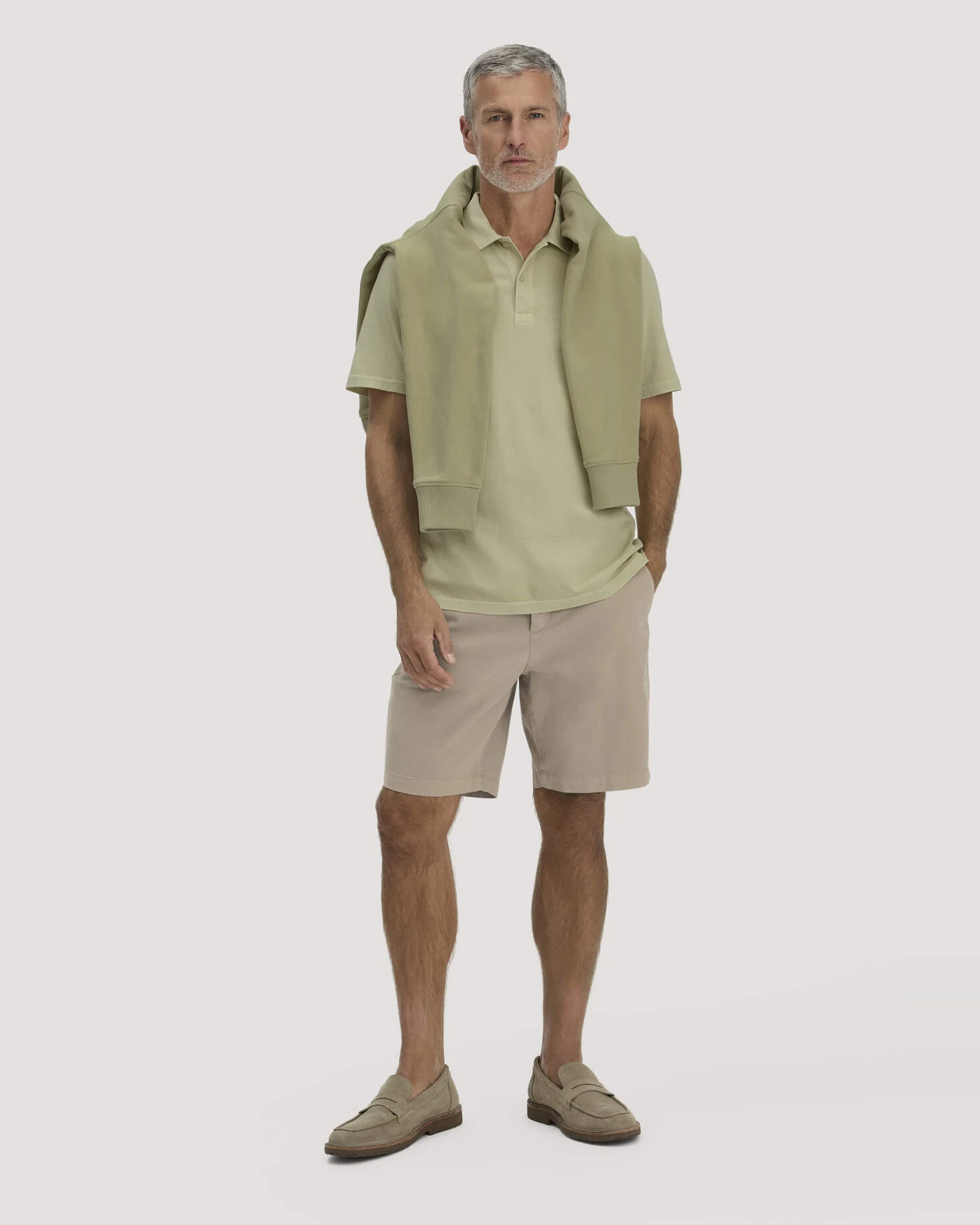hessnatur Herren Jersey Polo Regular aus Bio-Baumwolle - grün - Größe 50 – Ansicht 2