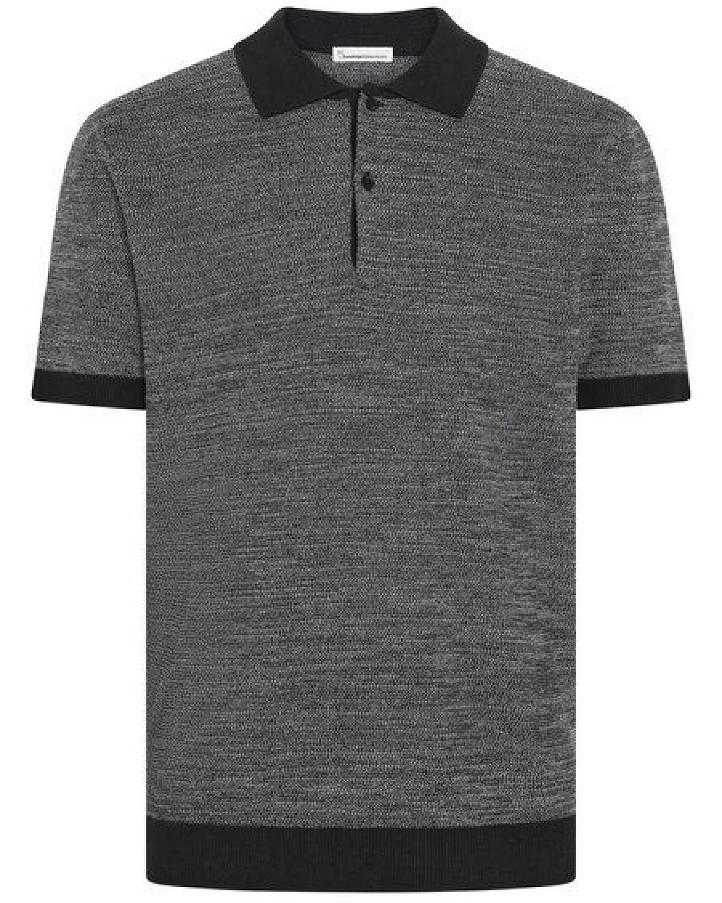 KnowledgeCotton Apparel Gestricktes Kurzarm-Poloshirt aus Bio-Baumwolle – Ansicht 3