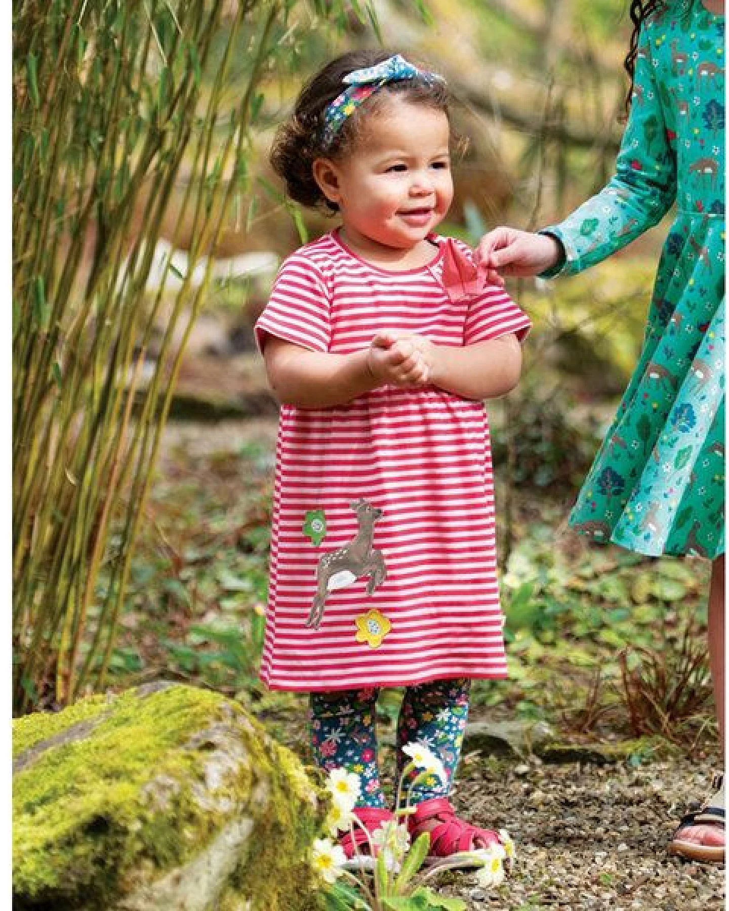 Frugi Jersey-Kleid mit Rehkitz-Applikation Jade Jersey Dress Deer – Ansicht 2