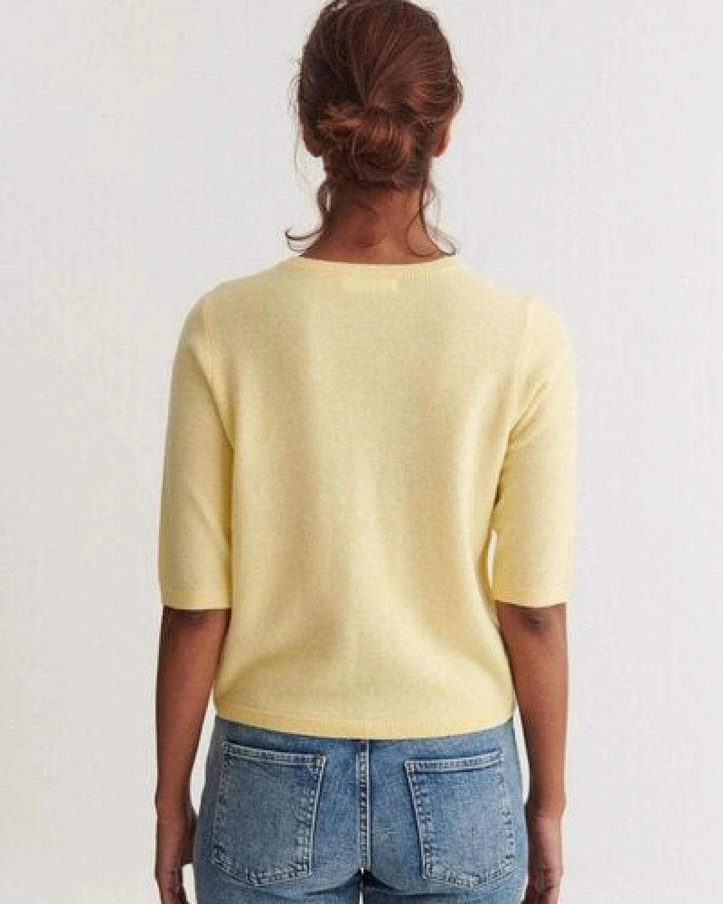 Basic Apparel Strickshirt mit Knopfleiste SELEM Granddad aus Merinowolle – Ansicht 4