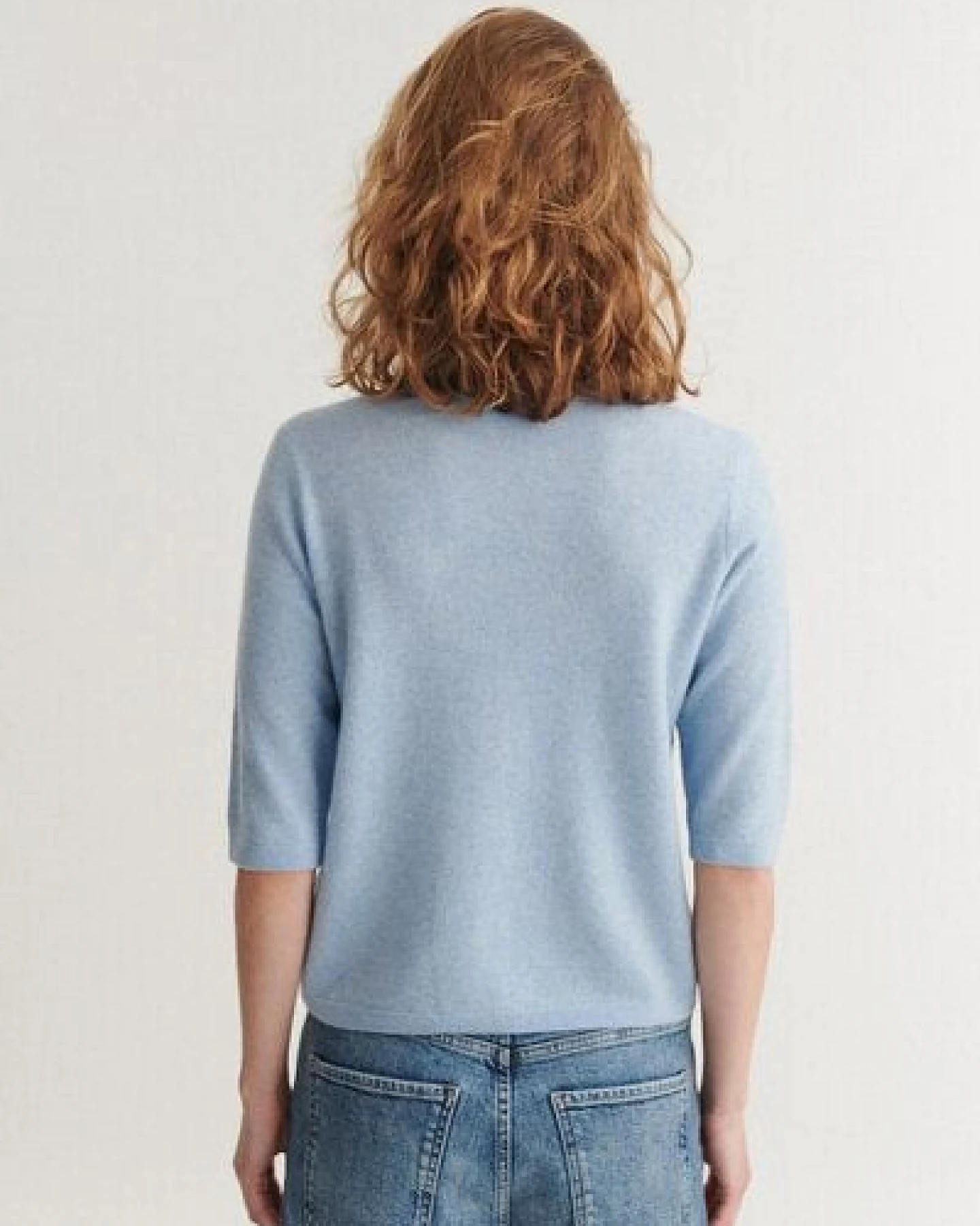 Basic Apparel Strickshirt mit Knopfleiste SELEM Granddad aus Merinowolle – Ansicht 4