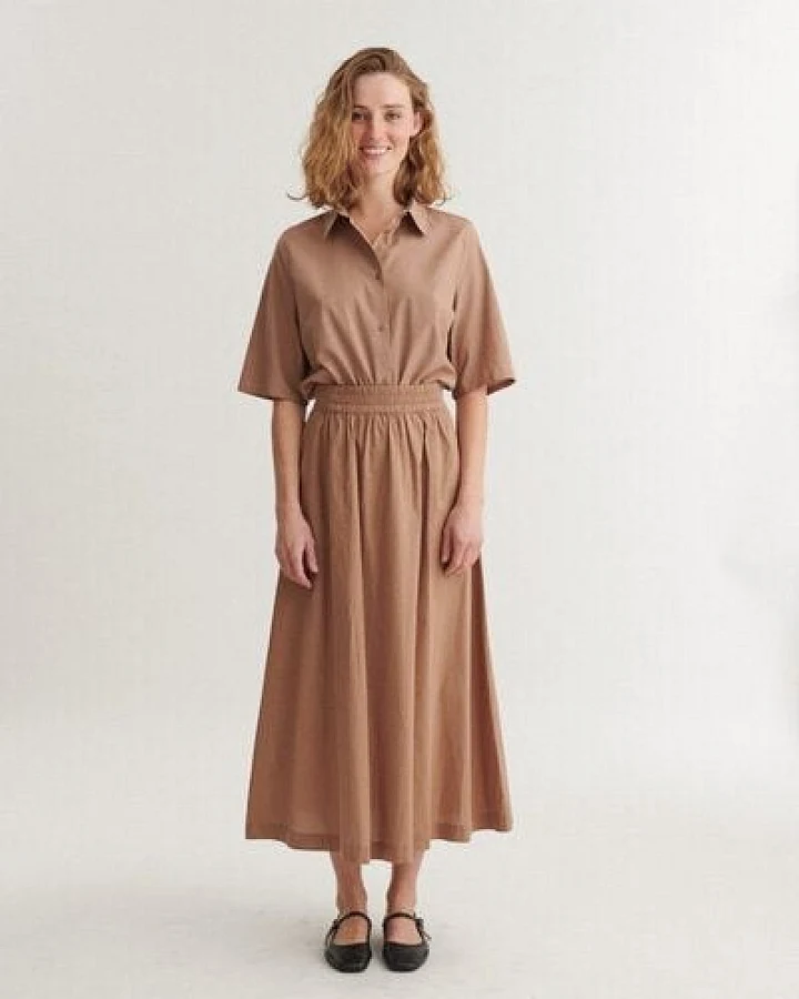 Basic Apparel Langer Rock SILJE aus Bio-Baumwolle