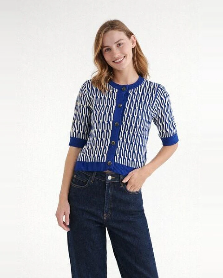 Basic Apparel Kurzarm Cardigan MINIE aus Bio-Baumwolle