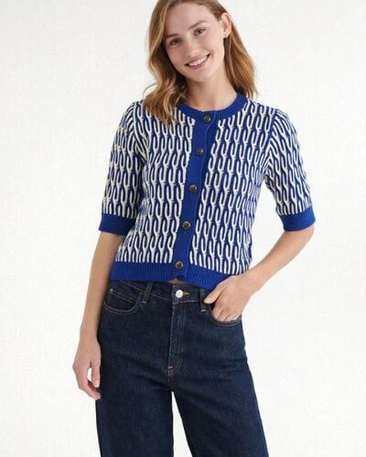 Basic Apparel Kurzarm Cardigan MINIE aus Bio-Baumwolle