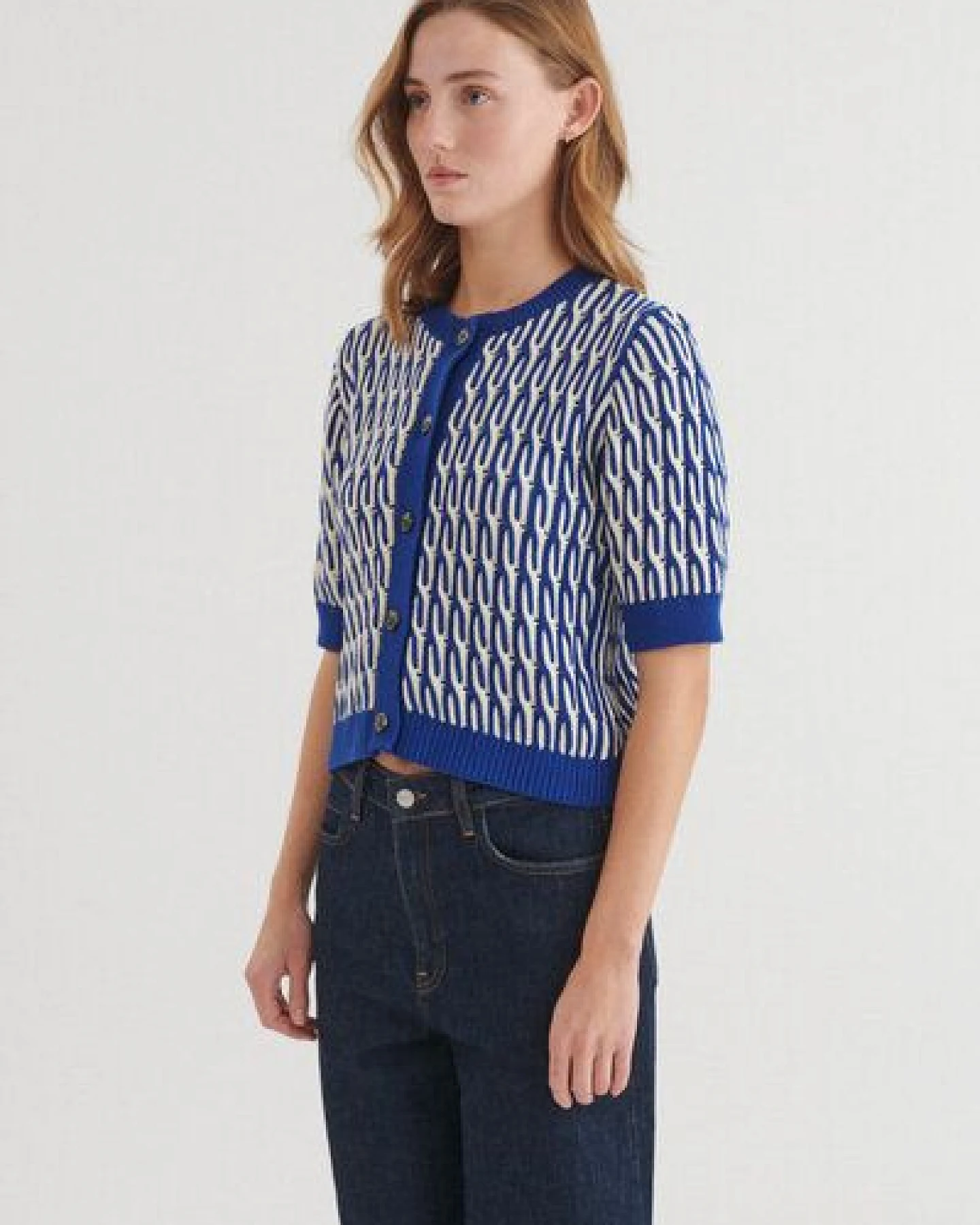 Basic Apparel Kurzarm Cardigan MINIE aus Bio-Baumwolle – Ansicht 3