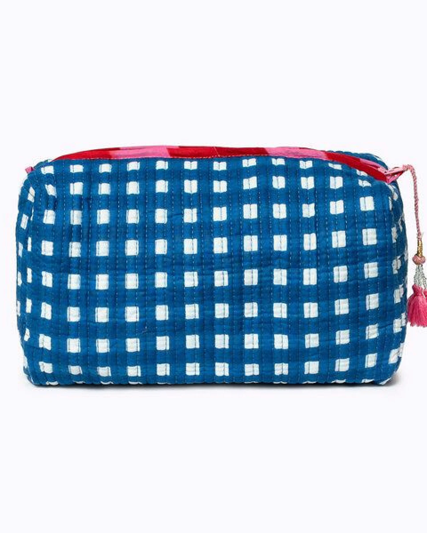 KIKOONI handgefertigte Kosmetiktasche "HAPPY CHECKS" – Ansicht 4