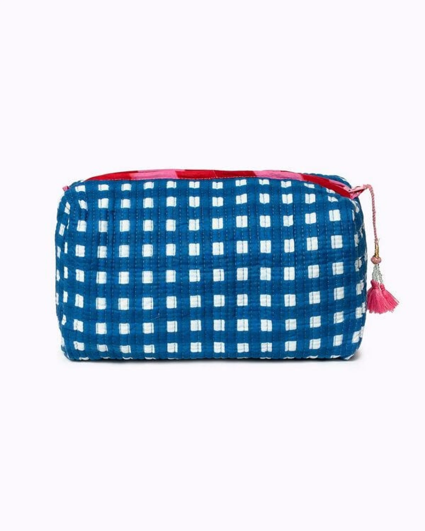 KIKOONI handgefertigte Kosmetiktasche "HAPPY CHECKS" – Ansicht 4