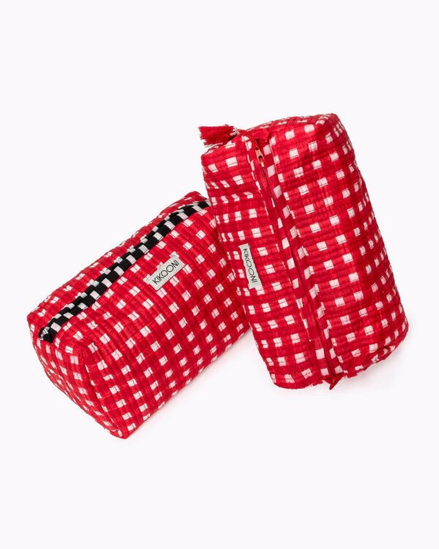 KIKOONI handgefertigte Kosmetiktasche "HAPPY CHECKS" – Ansicht 3