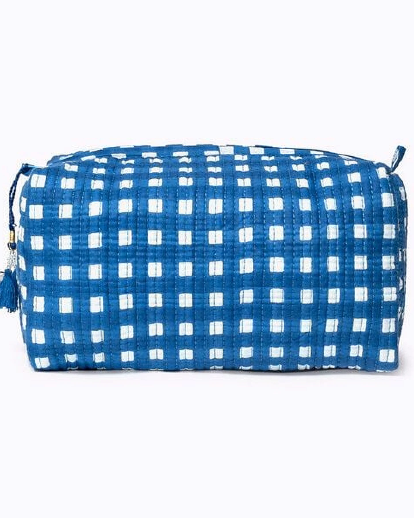 KIKOONI handgefertigte Kosmetiktasche "HAPPY CHECKS" – Ansicht 4