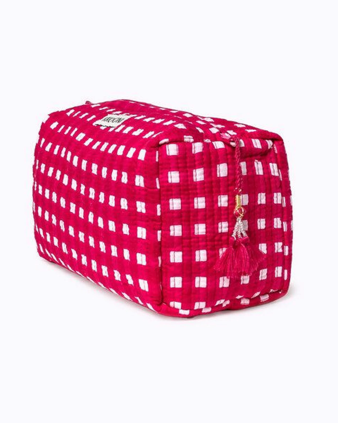 KIKOONI handgefertigte Kosmetiktasche "HAPPY CHECKS" – Ansicht 3