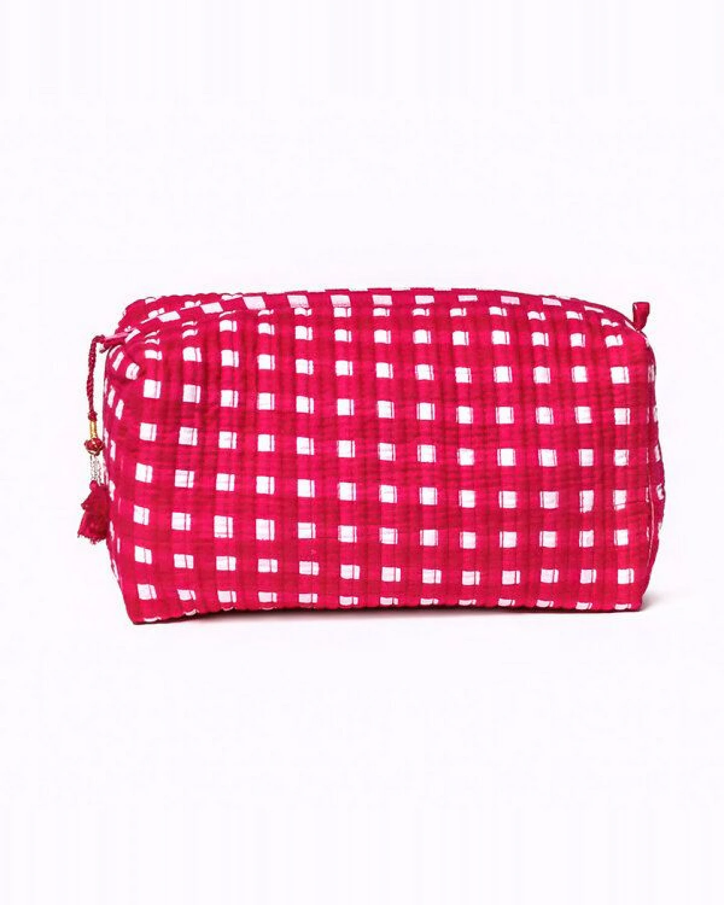 KIKOONI handgefertigte Kosmetiktasche "HAPPY CHECKS" – Ansicht 4
