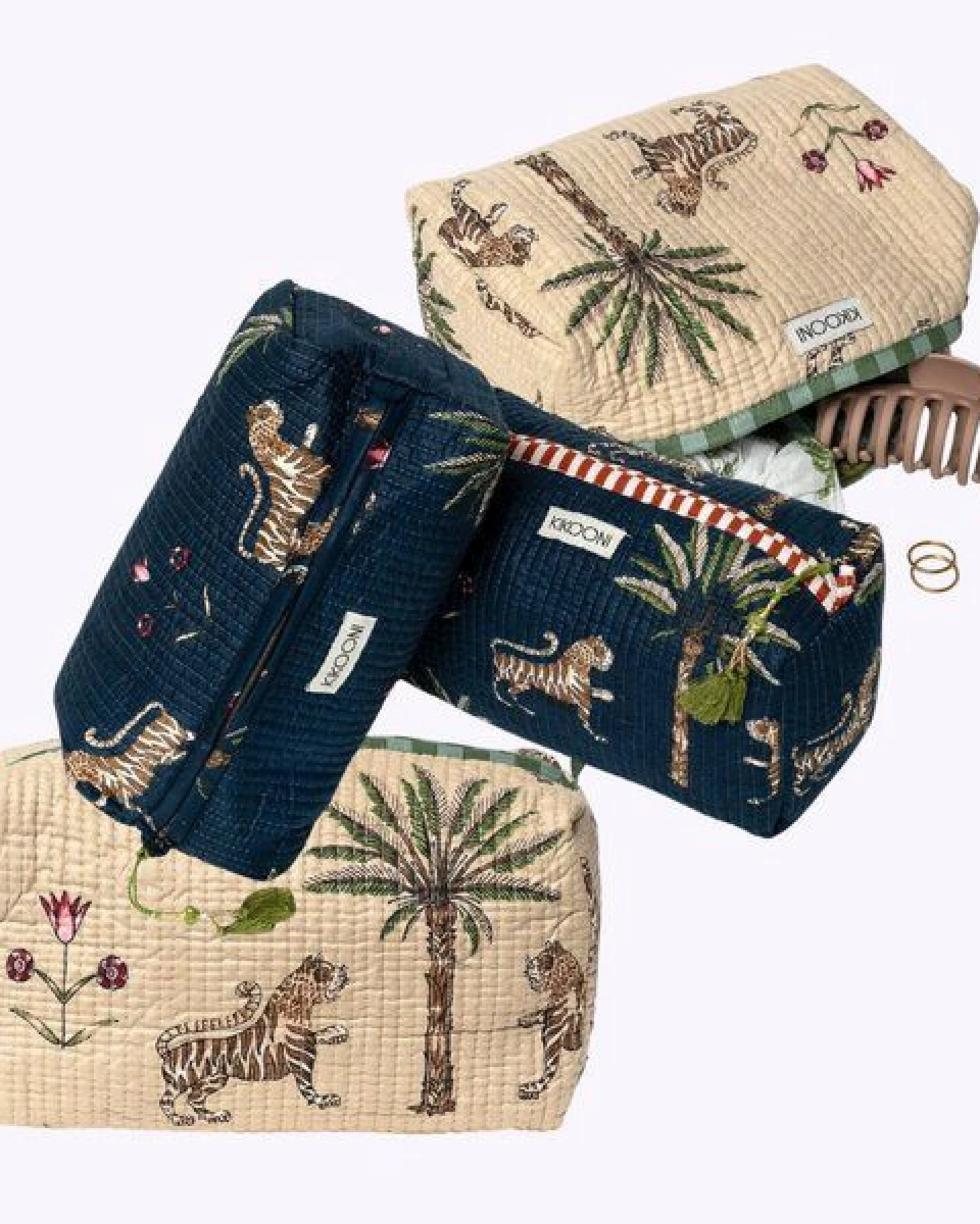 KIKOONI handgefertigte Kosmetiktasche "Savanna Stories" – Ansicht 2