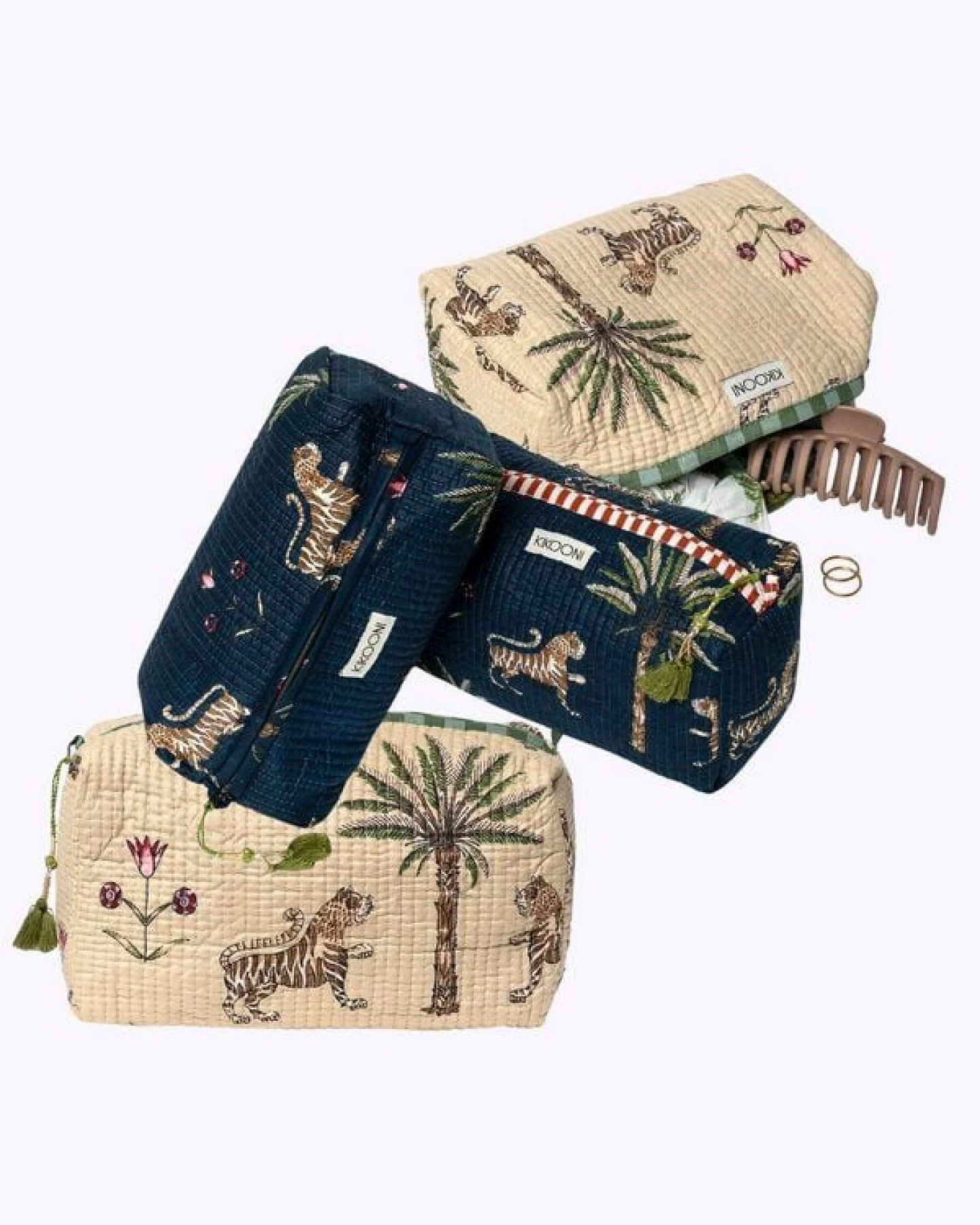 KIKOONI handgefertigte Kosmetiktasche "Savanna Stories" – Ansicht 2