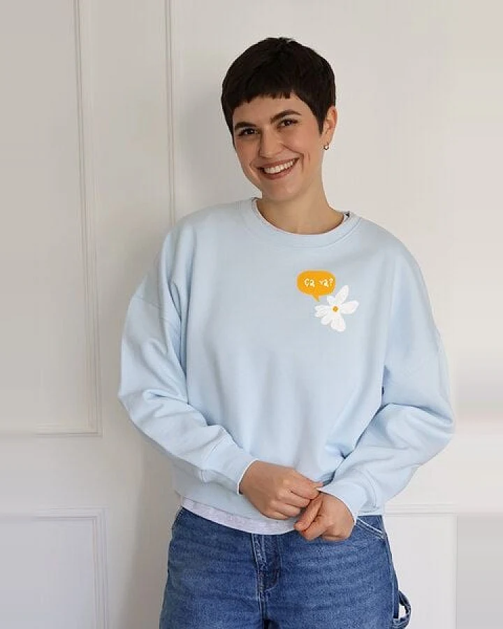 Kultgut Artdesign - Goodness Pulloversweater im Boxistyle / Ça va ?