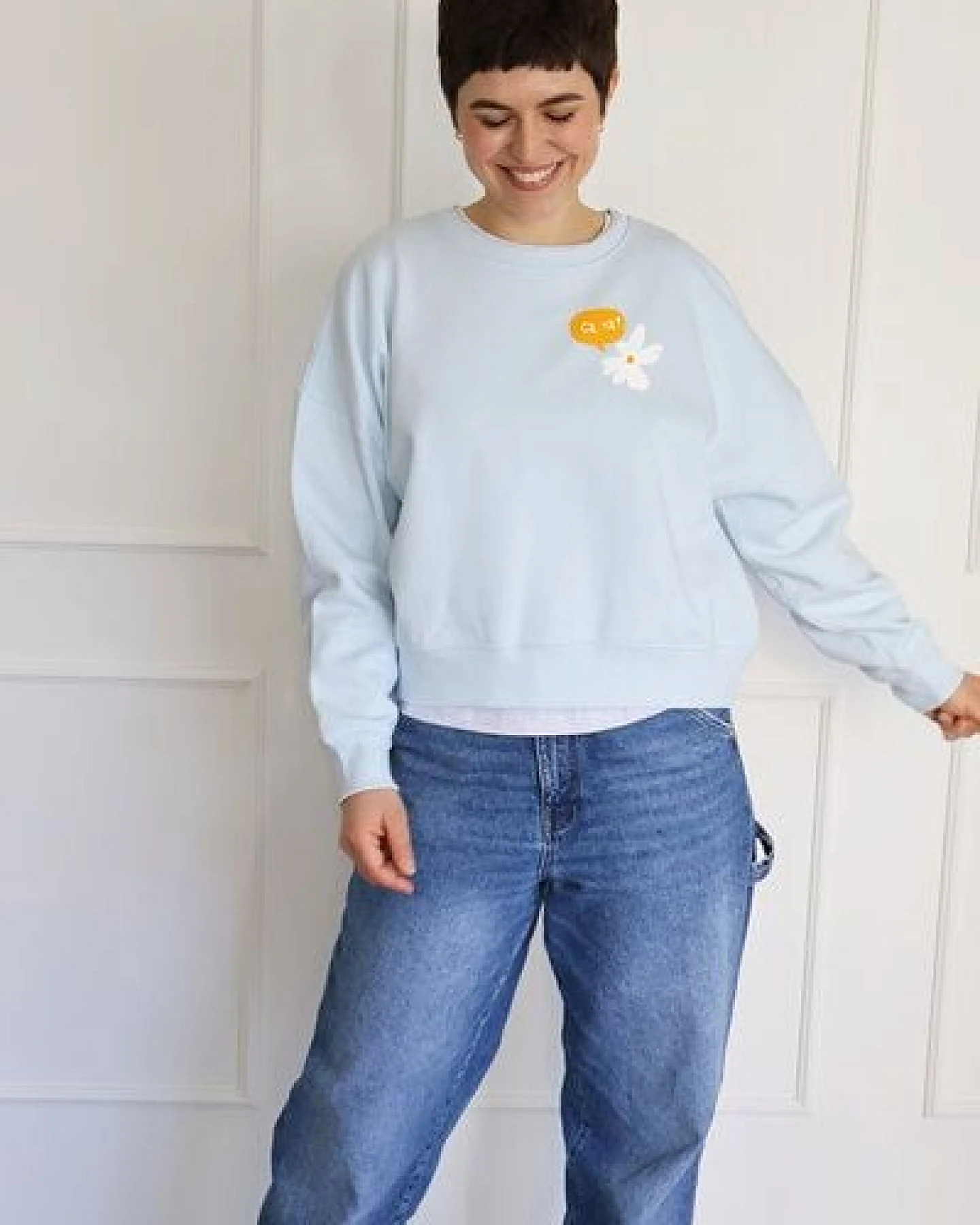 Kultgut Artdesign - Goodness Pulloversweater im Boxistyle / Ça va ? – Ansicht 3