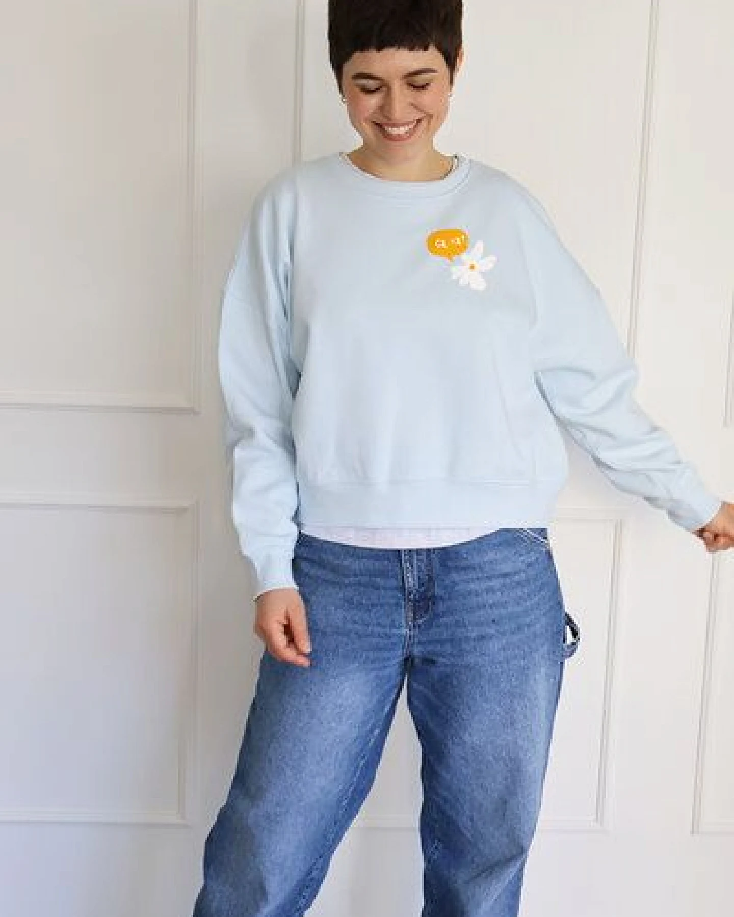 Kultgut Artdesign - Goodness Pulloversweater im Boxistyle / Ça va ? – Ansicht 3