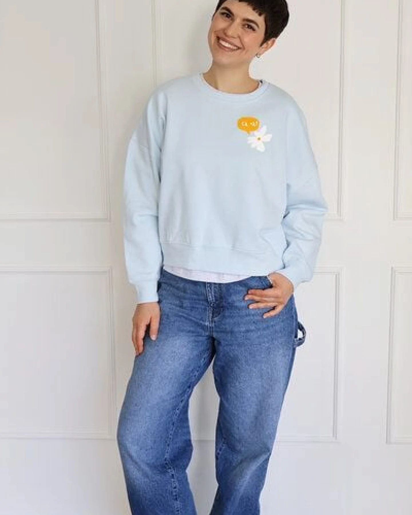 Kultgut Artdesign - Goodness Pulloversweater im Boxistyle / Ça va ? – Ansicht 4