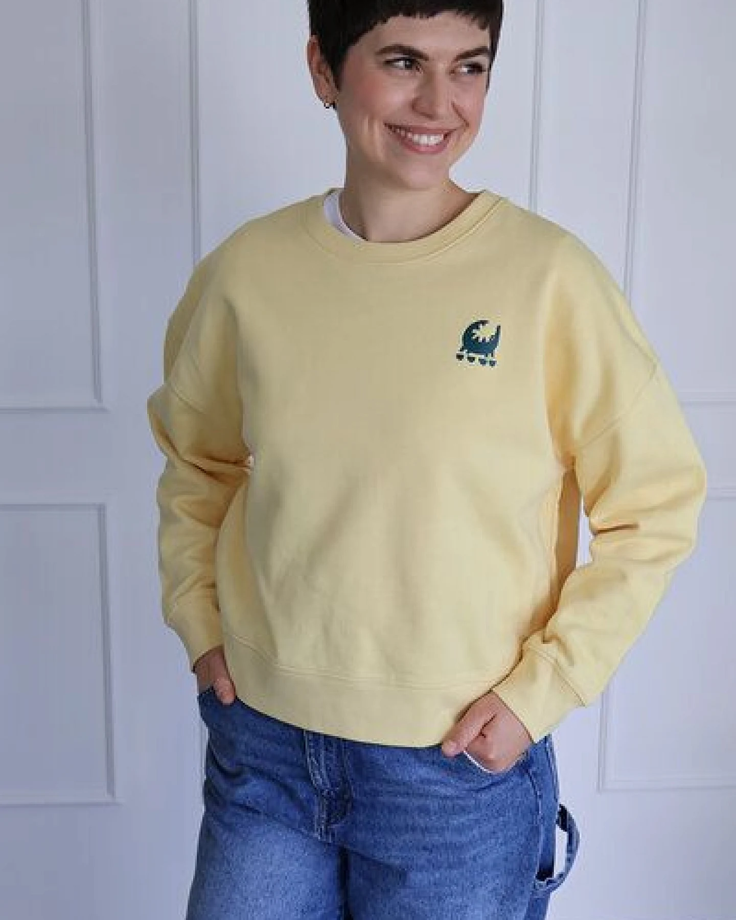Kultgut Artdesign - Goodness Pulloversweater im Boxistyle / an ordinary crocodile – Ansicht 4