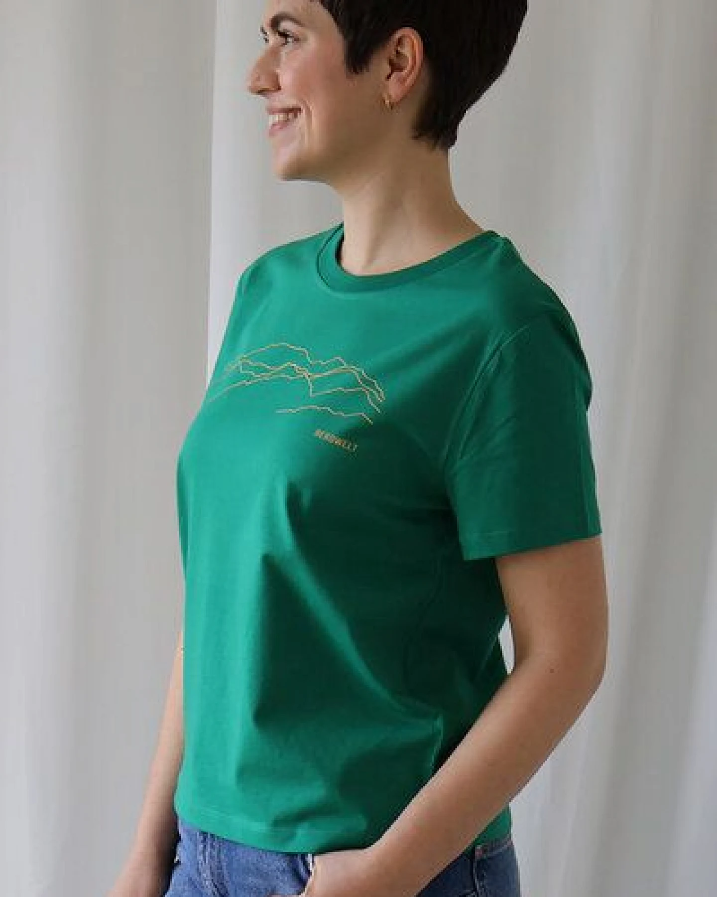 Kultgut Artdesign - Biofair Shirt - Modern Fit- leicht tailliert/ Bergwelt – Ansicht 3